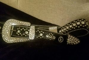 CHRISTINE ALEXANDER GENUINE LEATHER COWGIRL BELT